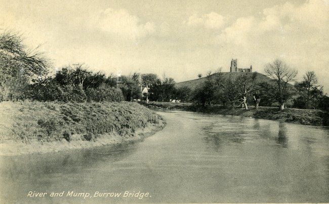 River and Burrow Mump c1947